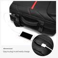 Men's Waterproof USB Charging Male Laptop Leisure Travel Bag with Expandable Capacity (39L）