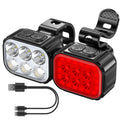 Ride Safely Day and Night with Hamarinn Bike Headlight TailLight Set - Waterproof and Rechargeable Bicycle Light Set