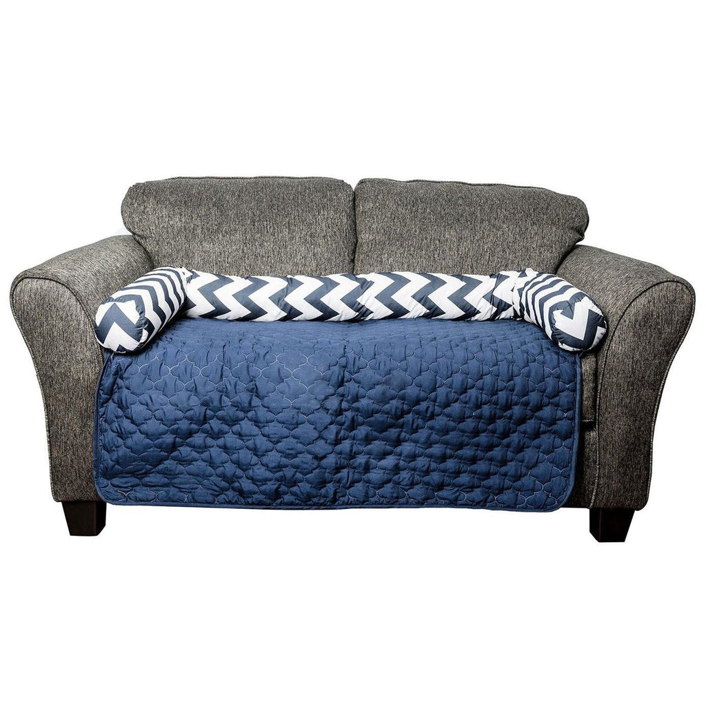 Cozy and Stylish: Chevron Reversible Quilted Pet Bed Chair Cover - Assorted Sizes | Hamarinn