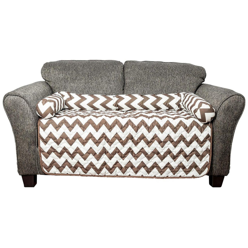 Cozy and Stylish: Chevron Reversible Quilted Pet Bed Chair Cover - Assorted Sizes | Hamarinn