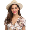 Sunshine Vibes Ahead: Embrace the Outdoors with Hamarinn's Women Wide Brim Straw Panama Hat!